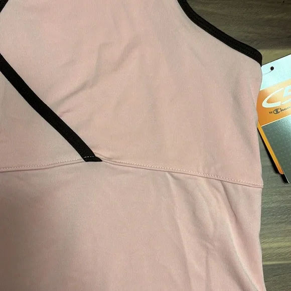 Champion pink with brown trim tank top. - Picture 5 of 10
